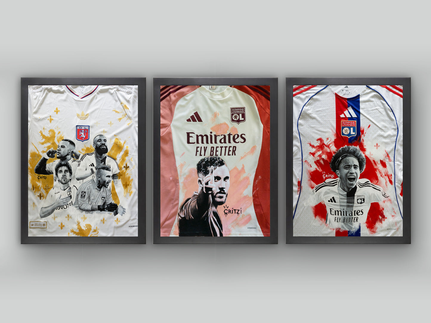 PACK DE 3 POSTERS - "CHERKI, FOFANA, 75 ANS DE L’OL"