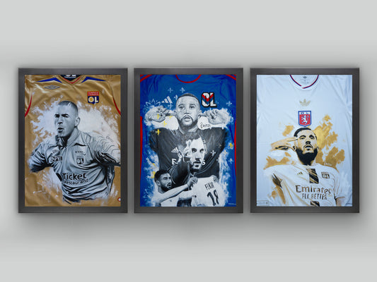 PACK DE 3 POSTERS - "CHERKI, BENZEMA & FEKIR / CHERKI / DEPAY"