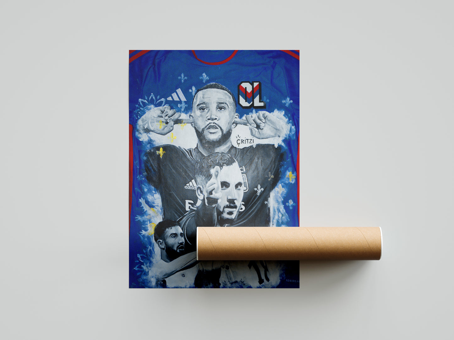 PACK DE 3 POSTERS - "CHERKI, BENZEMA & FEKIR / CHERKI / DEPAY"